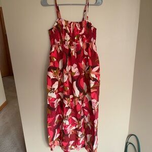 a new day Red and Pink Floral Maxi Dress